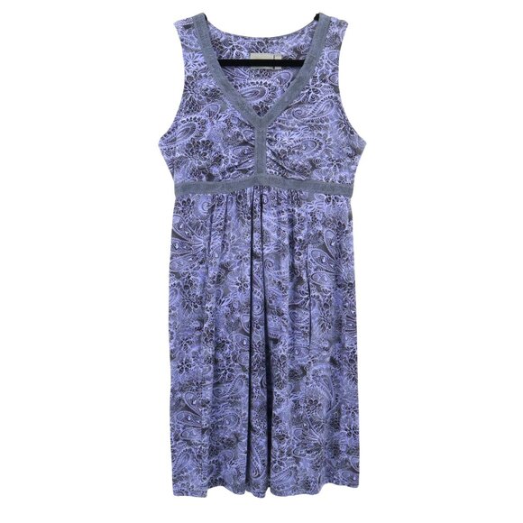 Athleta Dresses & Skirts - Athleta Paisley Dress Womens S Purple Boho Feminine Active Casual Beach Hippie